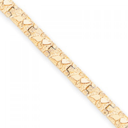 14k Yellow Gold 5.0mm Nugget Bracelet